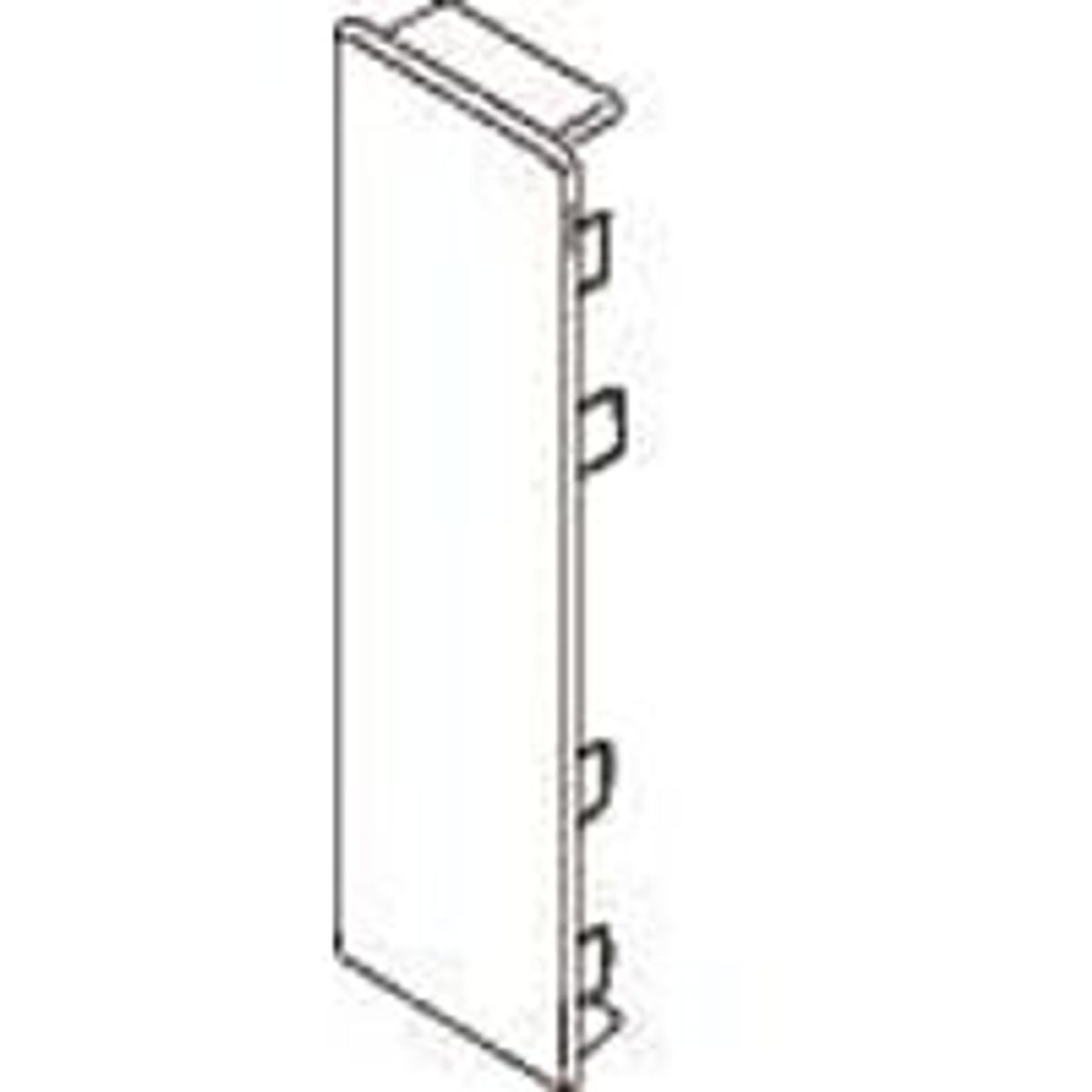 Endestykke 70x170 mm - hvid