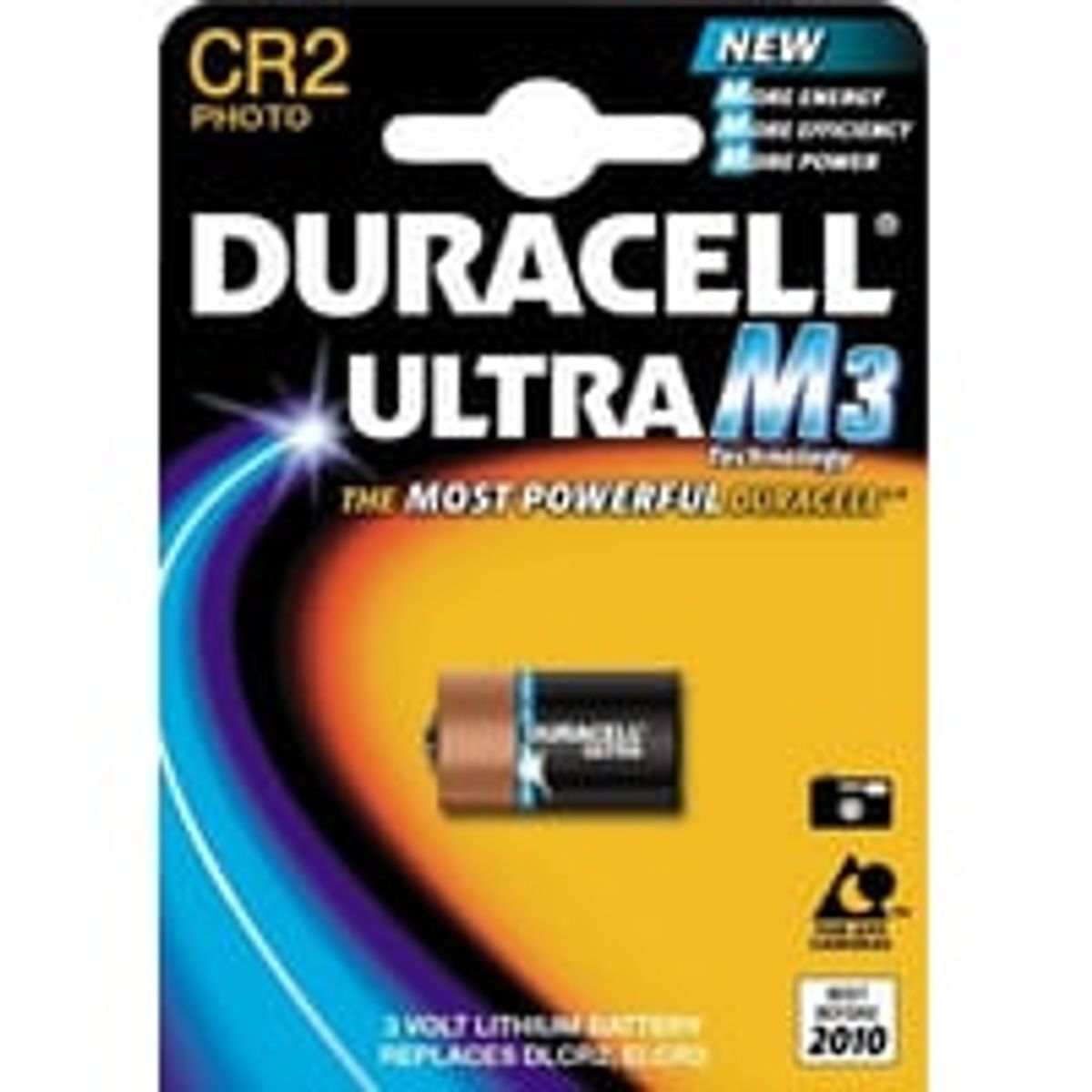 Foto batteri Lithium 3,0V, CR2, Duracell Ultra