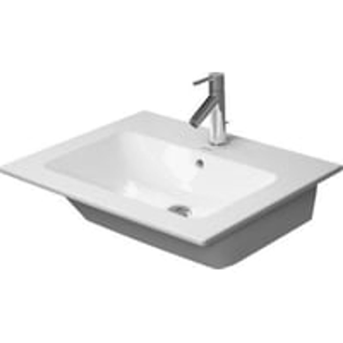 Duravit ME by Starck, hndvask, 630 x 490 mm, til mbel med hanehul