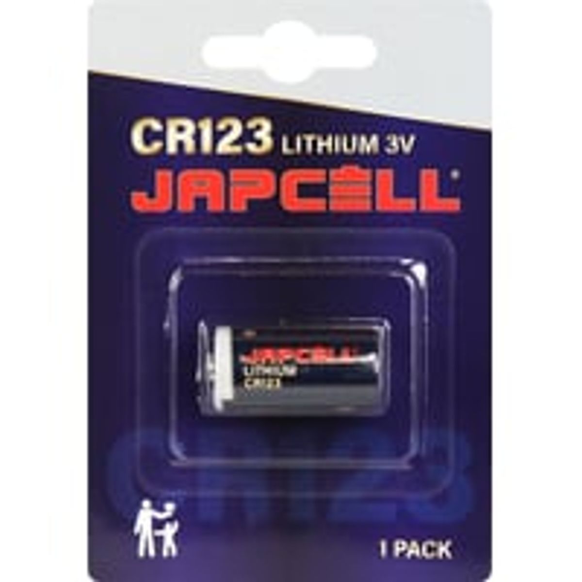 Japcell lithium batteri, CR123, 3V, 1 stk.