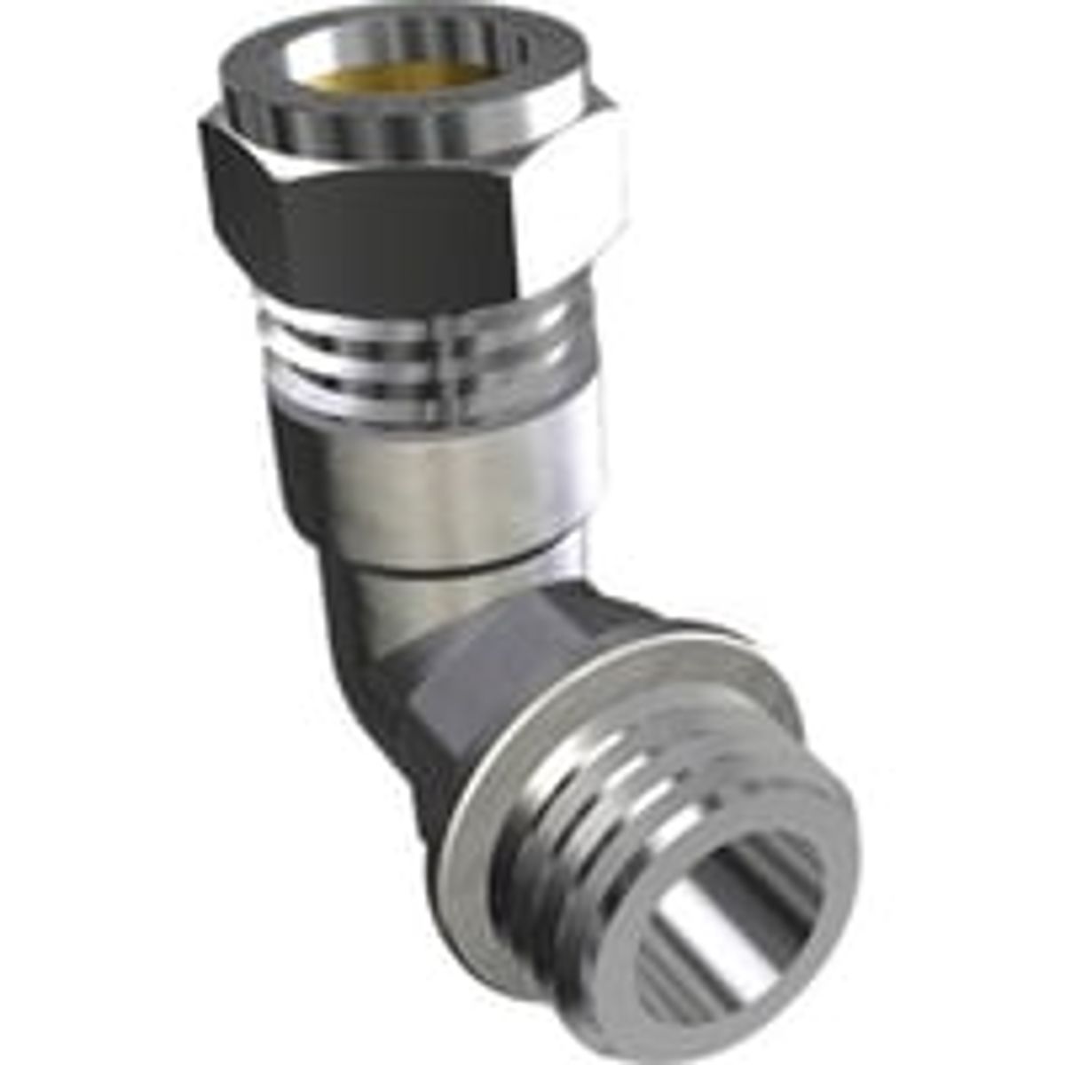 IbP Conex Vinkel, 1/2" - 15 mm, Med nippel, Forkromet kompres