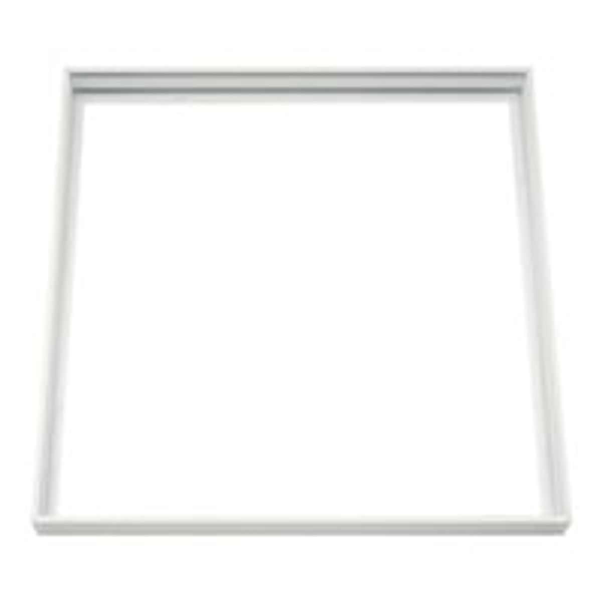 Ramme til 60x60 LED panel - Samlest med plasthjrner og hvid kant, 65mm hj