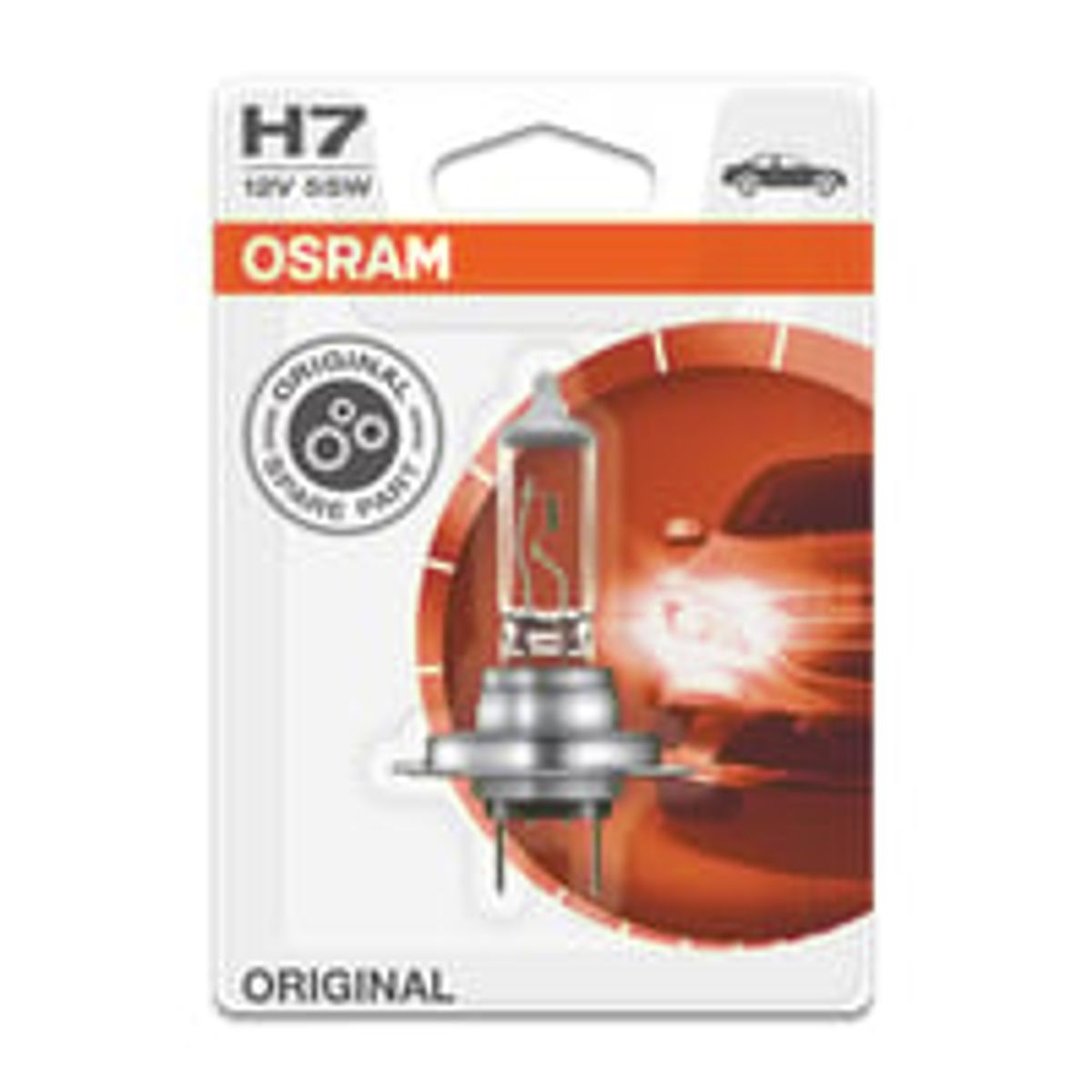 H7 Osram ORIGINAL, 55W, 12V, PX26D BLI1