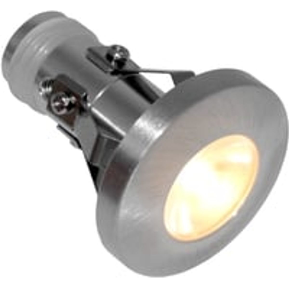 Nordtronic Viola Mini, lille LED-spot til indbygning, 2W / 30 / 2700K / dmpbar - brstet aluminium