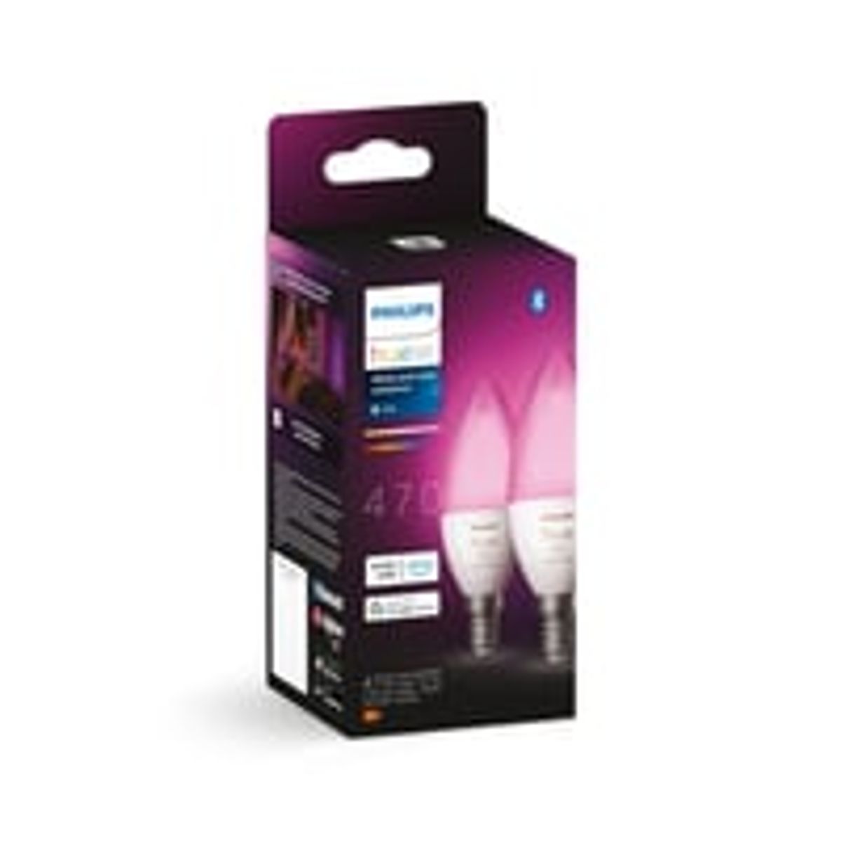 Philips Hue E14 LED-pre, kerte, Color & White ambiance, Zigbee, 6,5W, 470lm (2 pak)