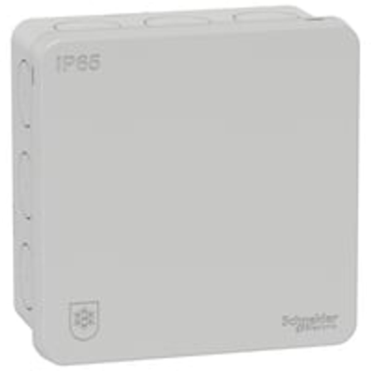 Forgreningsdse Mureva, IP65, 87x87 mm, lysegr - Schneider Electric