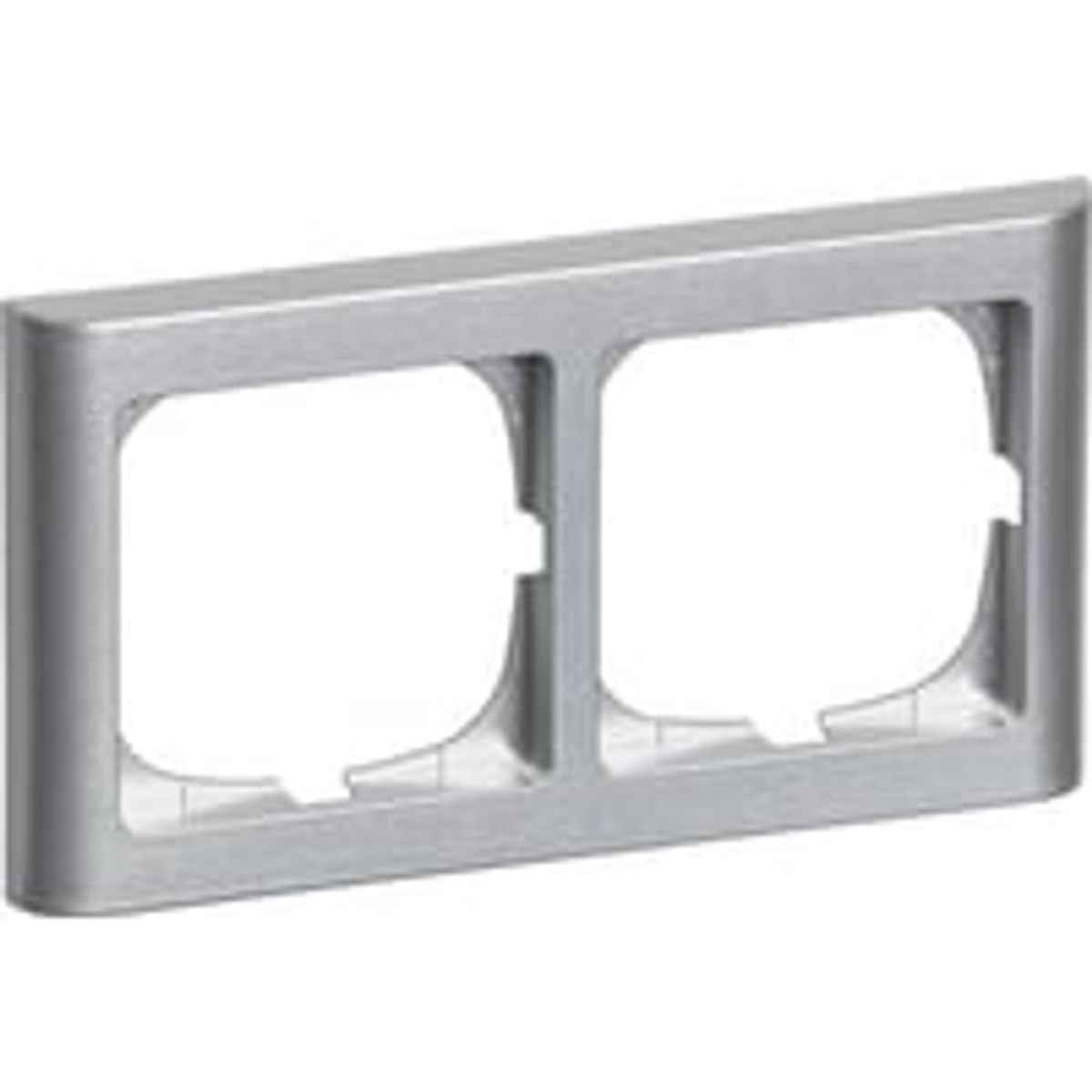 LK FUGA - Softline 63 vandret ramme, 2 modul, stlmetallic