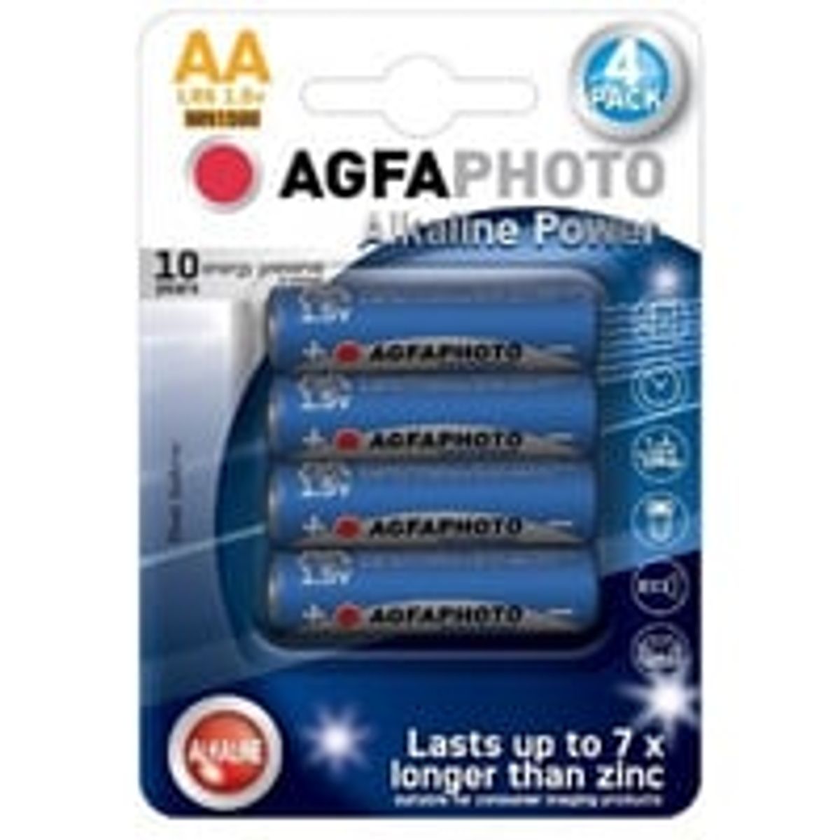 AA 4-pak AgfaPhoto batterier - Alkaline, 1,5V