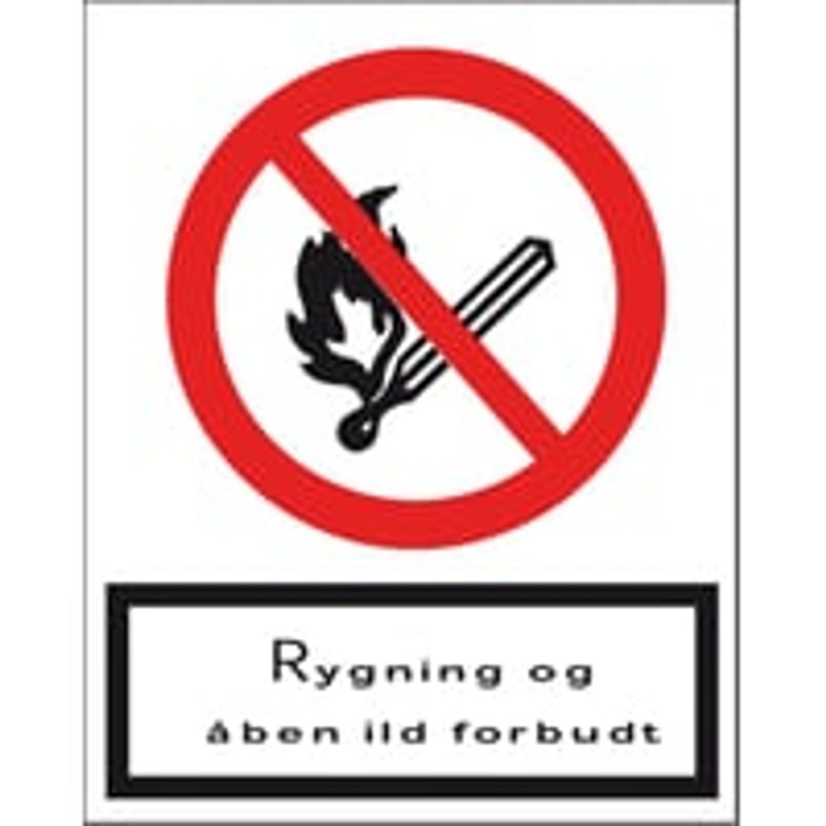 Rygning og ben ild forbudt, A4