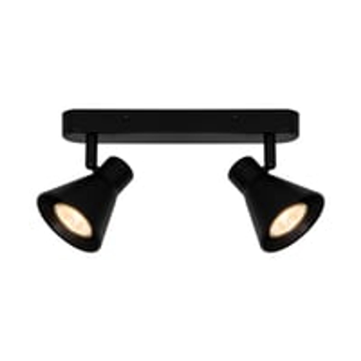 Eik 2-spot spotlampe, GU10, sort, 35W, IP20 - Nordlux