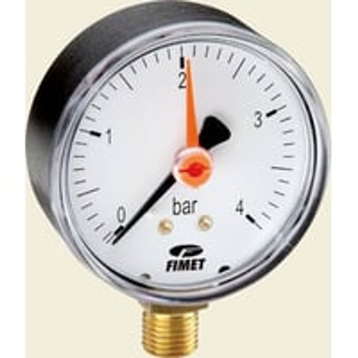 Manometer 63 mm, 0-4 bar, 1/4" tilslutning