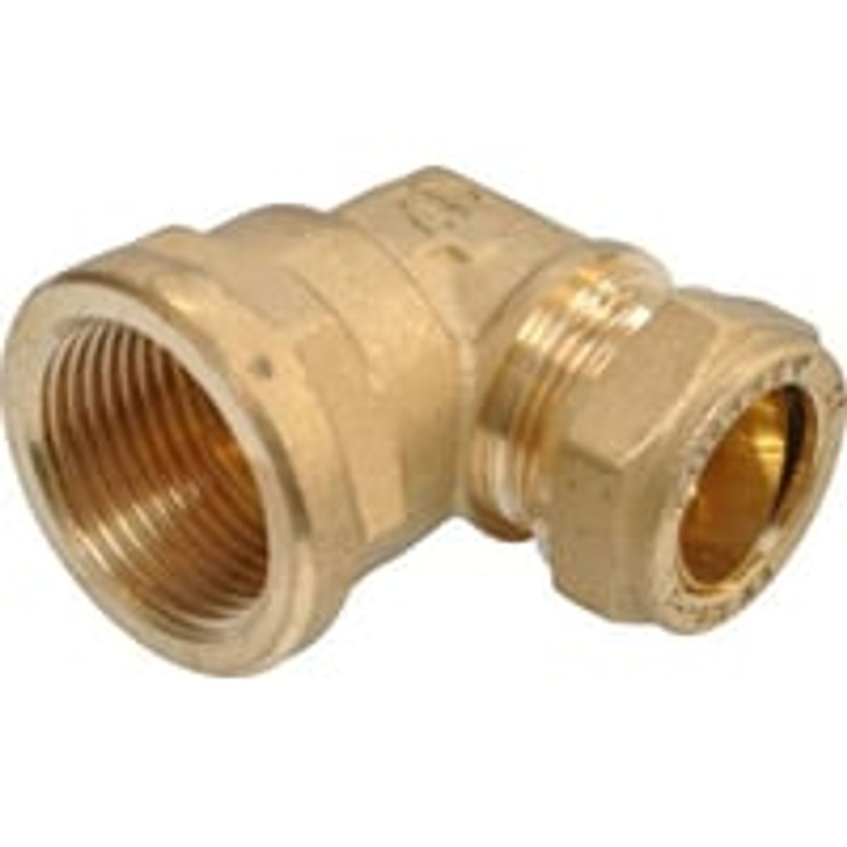 Vinkel 3/4" - 18 mm med muffe, kompres fittings