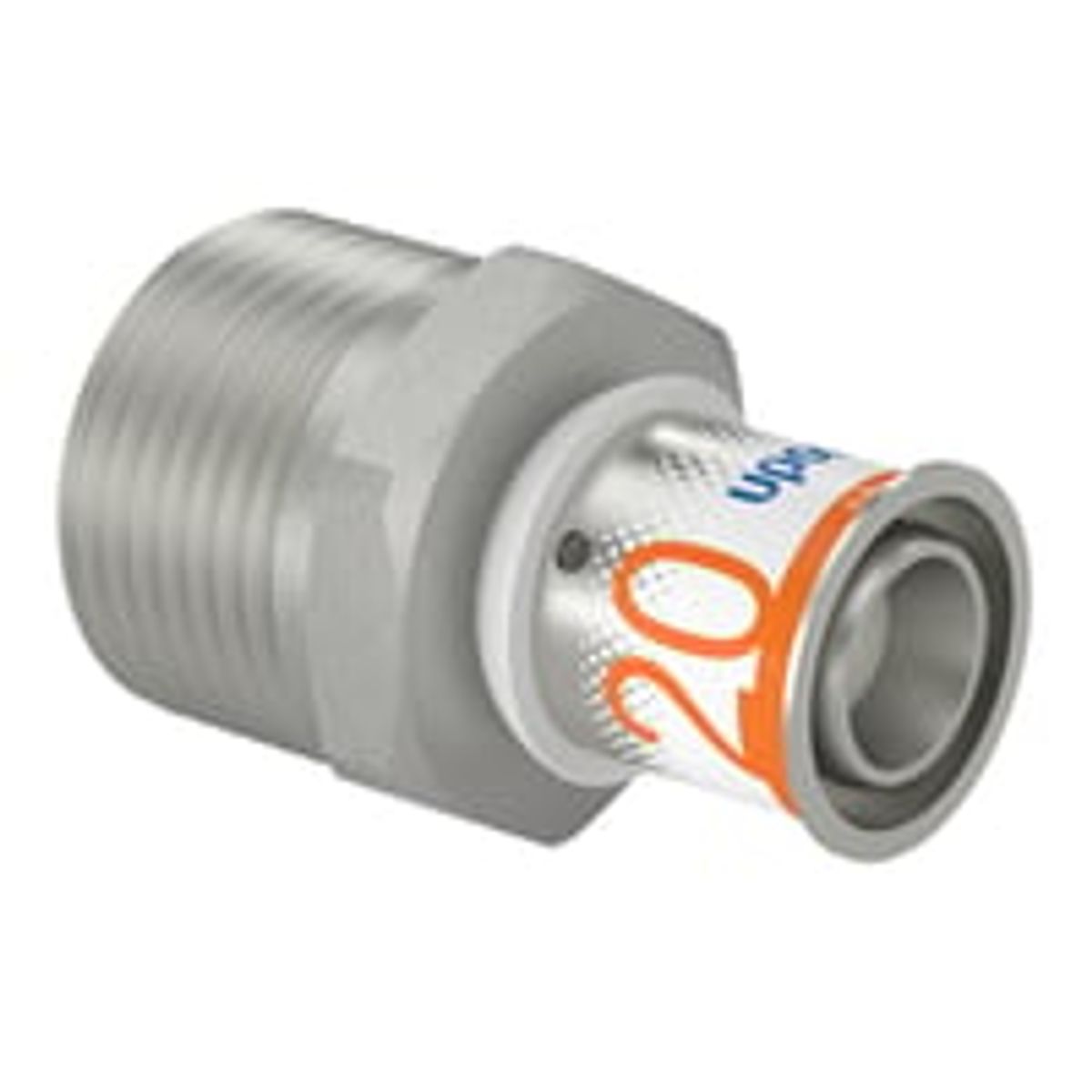 Uponor S-Press MLCP - Gevindovergang m. preskobling/nippel, 20 mm x 1"