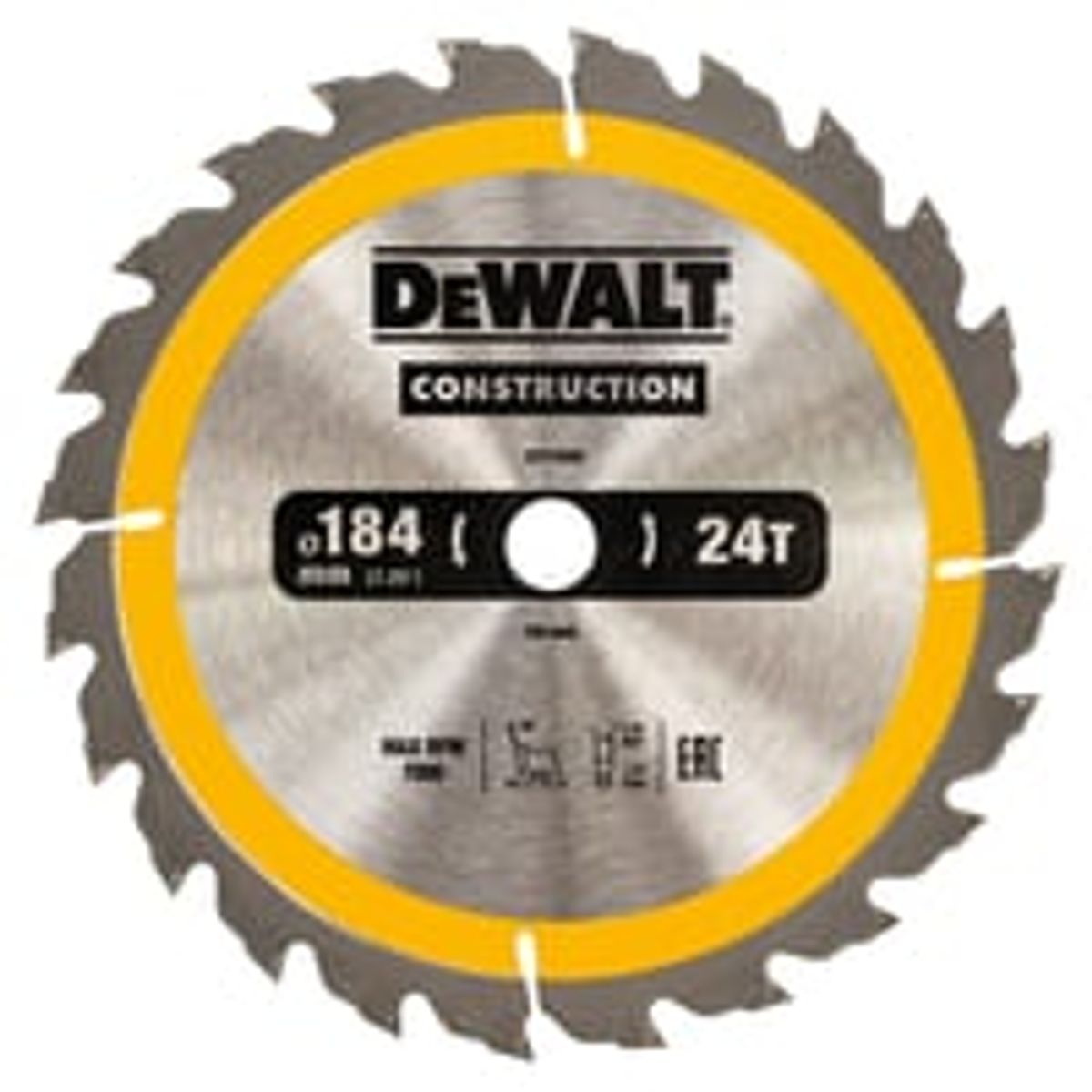 DEWALT rundsavsklinger til akkusave, 184/16 mm, 24 td.