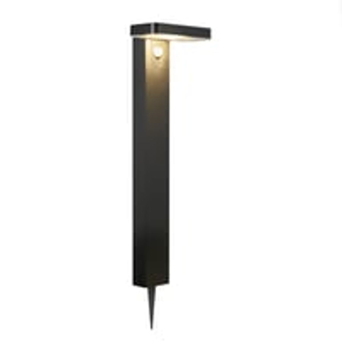 Rica Square udendrs bedlampe m. sensor, LED, solcelle, sort - Nordlux