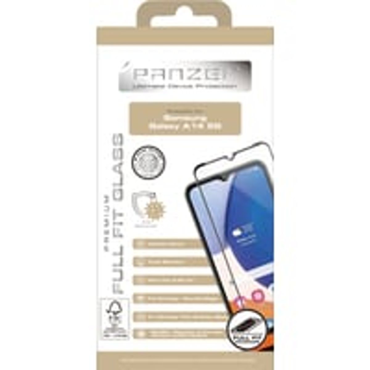 Panzer Premium Full-Fit Glass, sort, til Samsung Galaxy A14 5G