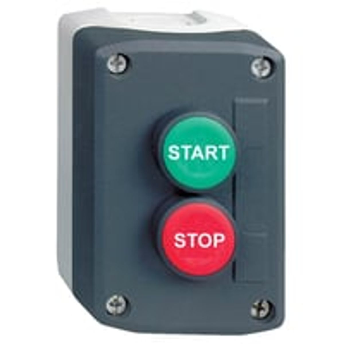 Trykkasse komplet med start/stop, XALD215, 1NO/1NC, IP65, 68x106x53 mm