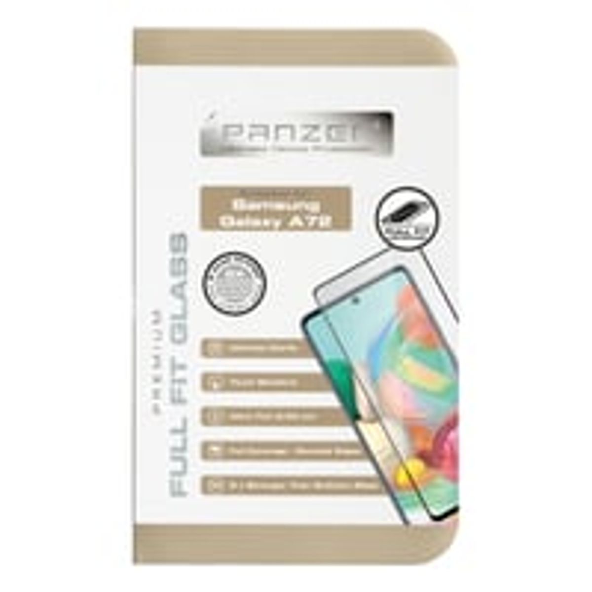 Panzer Premium Full-Fit Glass, sort, til Galaxy A72