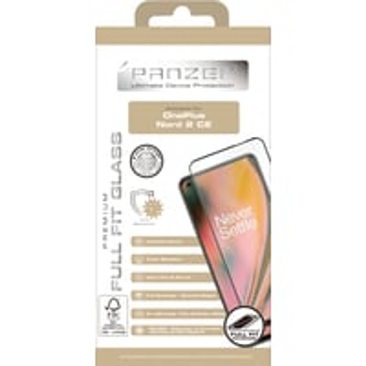 PANZER Premium Full-Fit Glass, sort, til OnePlus Nord CE 2