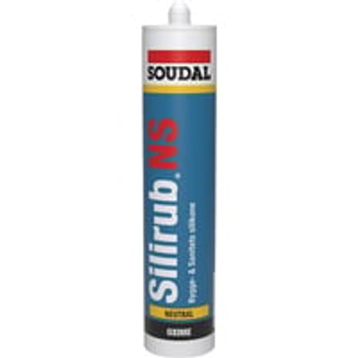 Soudal Silirub NS, Bygge- og Sanitets Silikone, Hvid, 310 ml