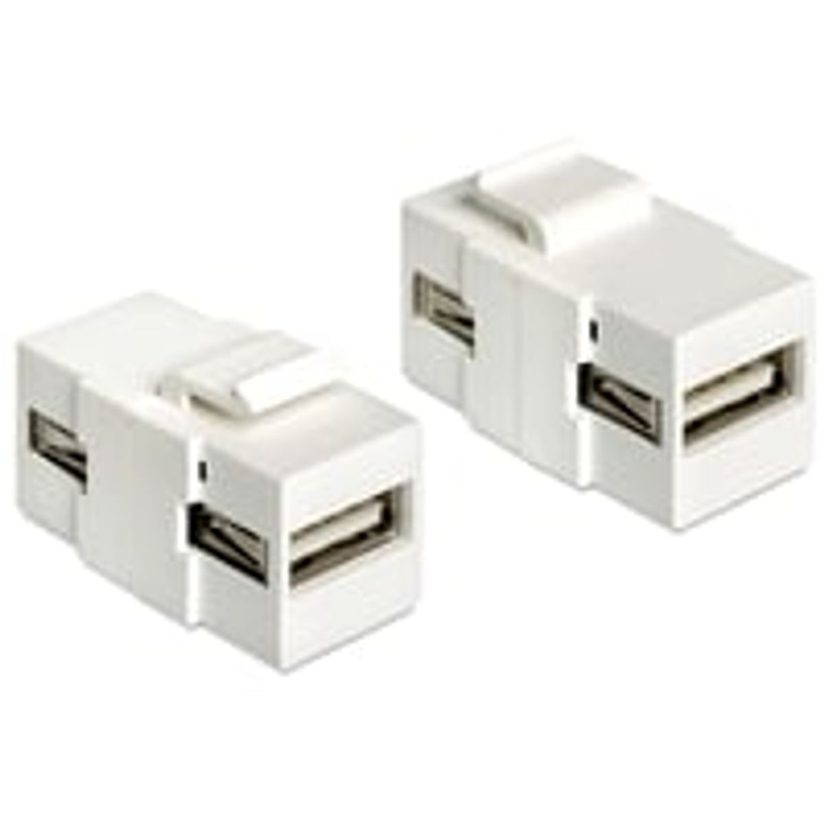 DeLOCK Keystone modul, USB 2.0 Type A hun - USB 2.0 Type A hun, hvid