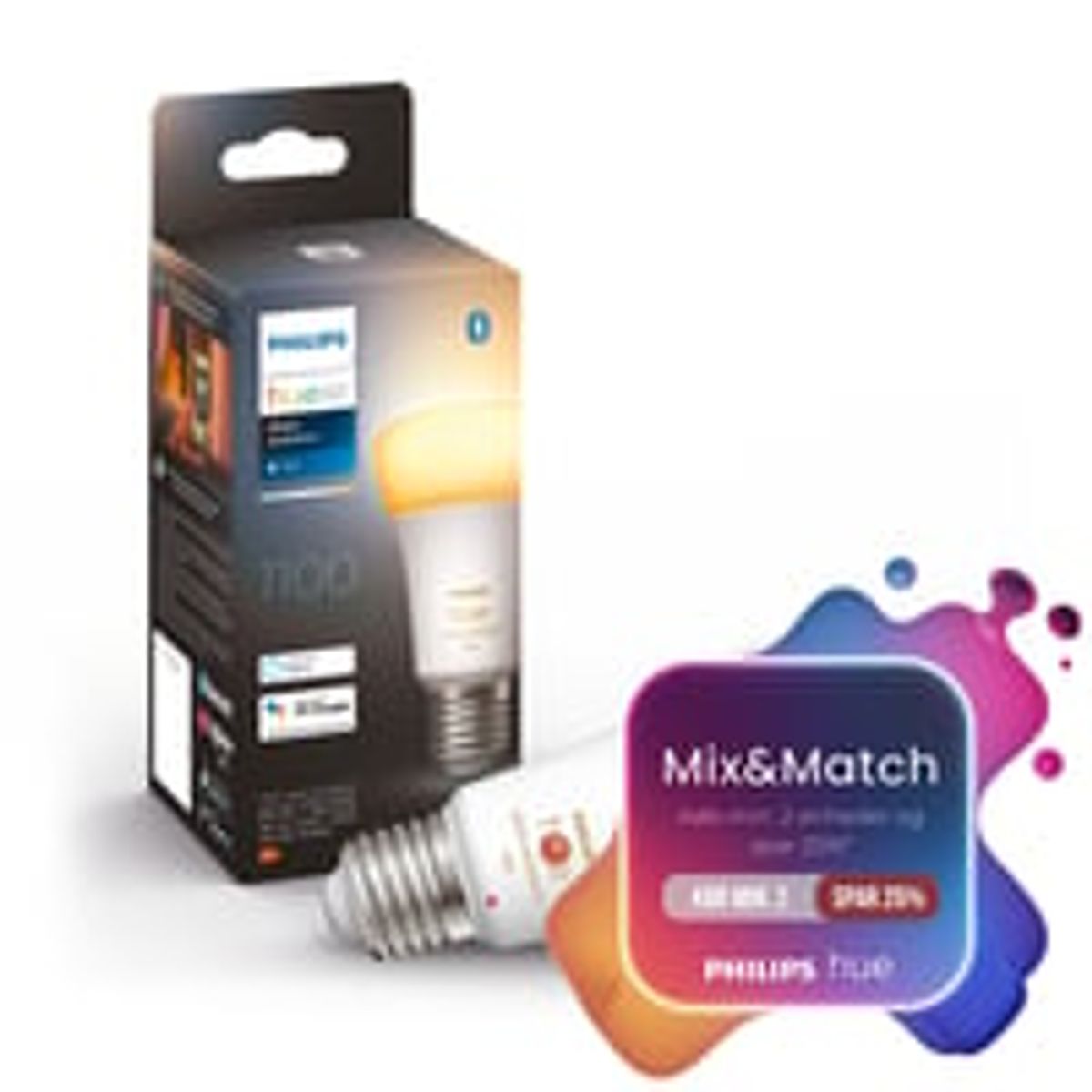 Philips Hue E27 LED-pre, 1100lm, White Ambiance, Zigbee + Bluetooth (1 pak)