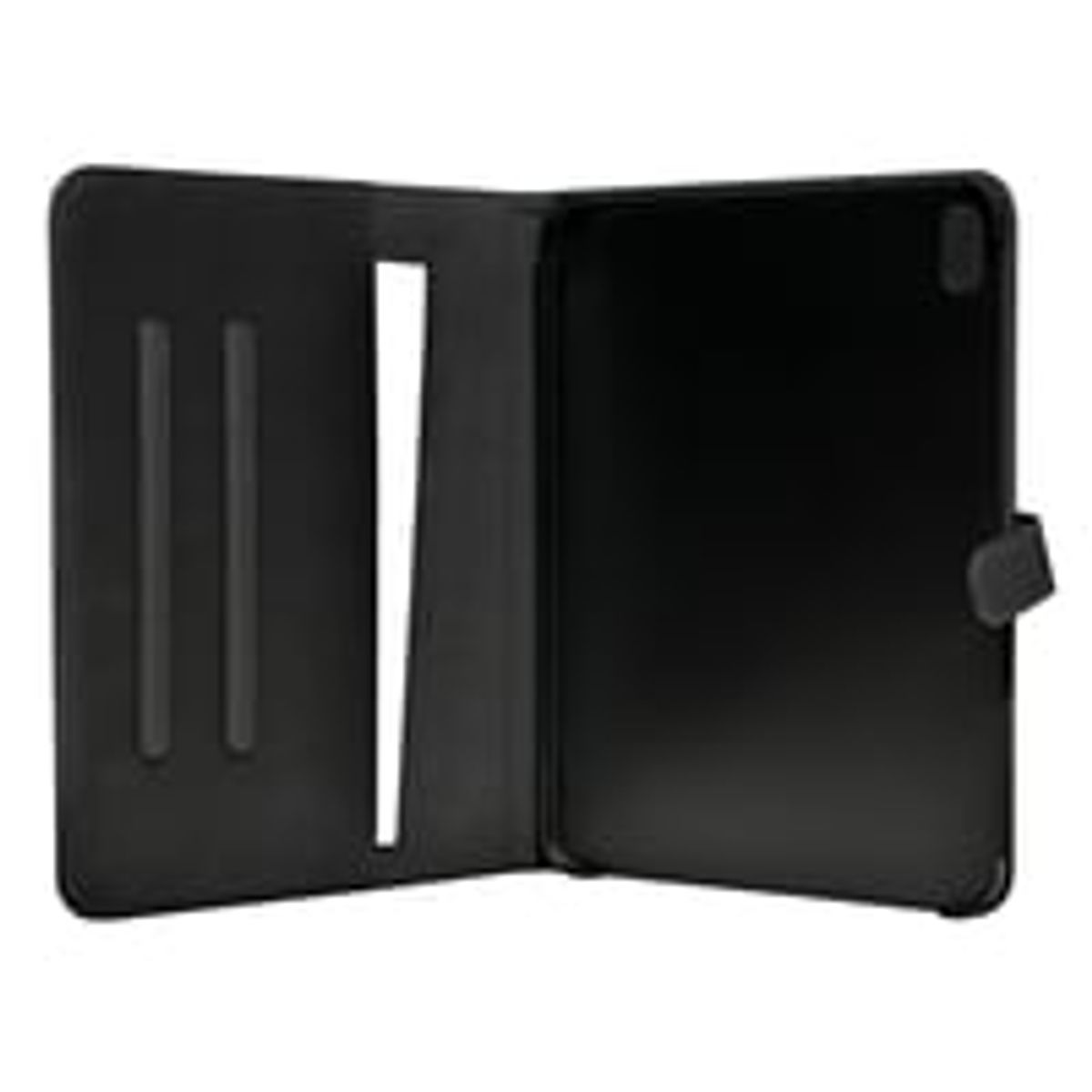 iPad 10.9" Gen 10 (2022) case, vegan leather, stand, black