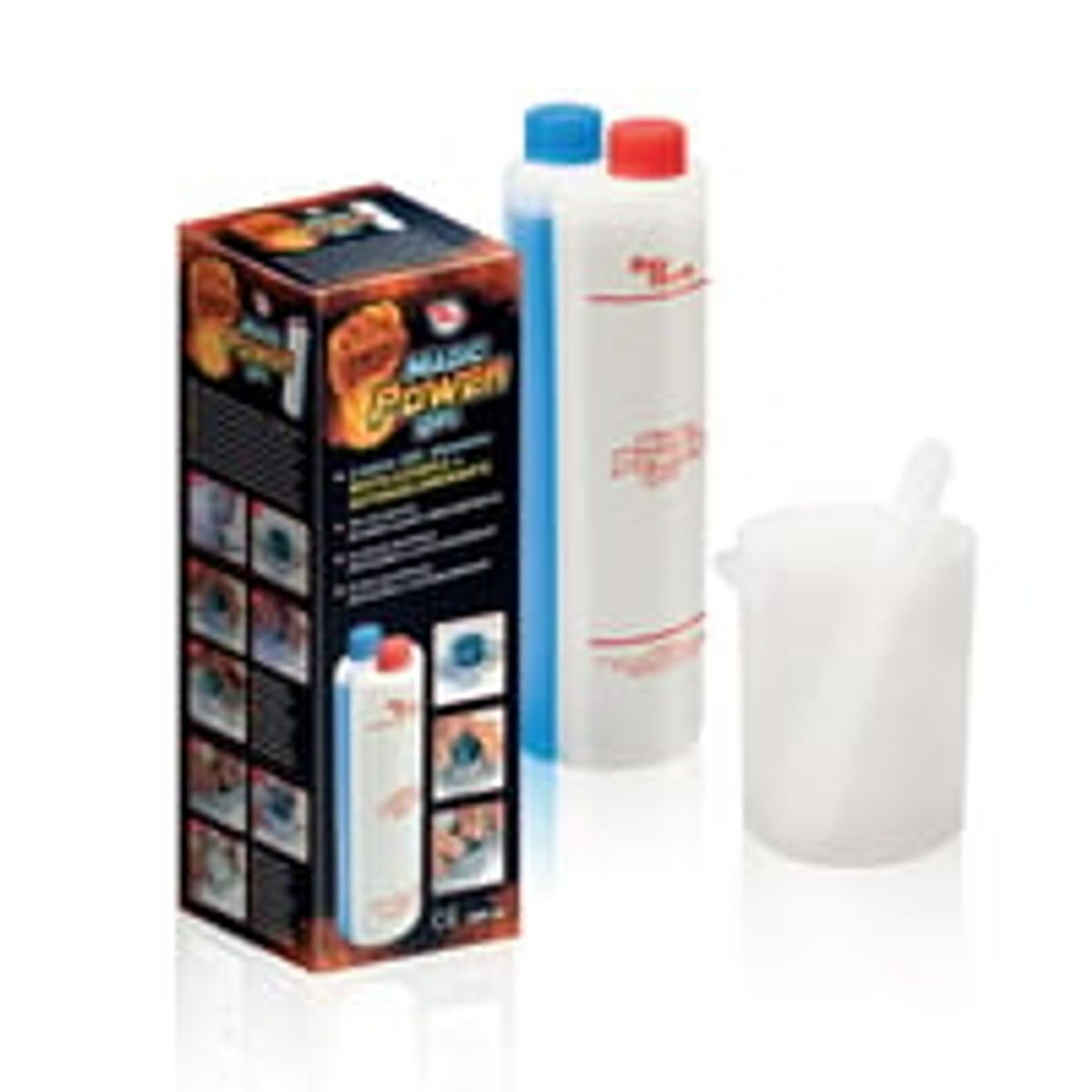 Raytech Magic Power Gel, 500 ml flaske, to-komponent, bl, IP68