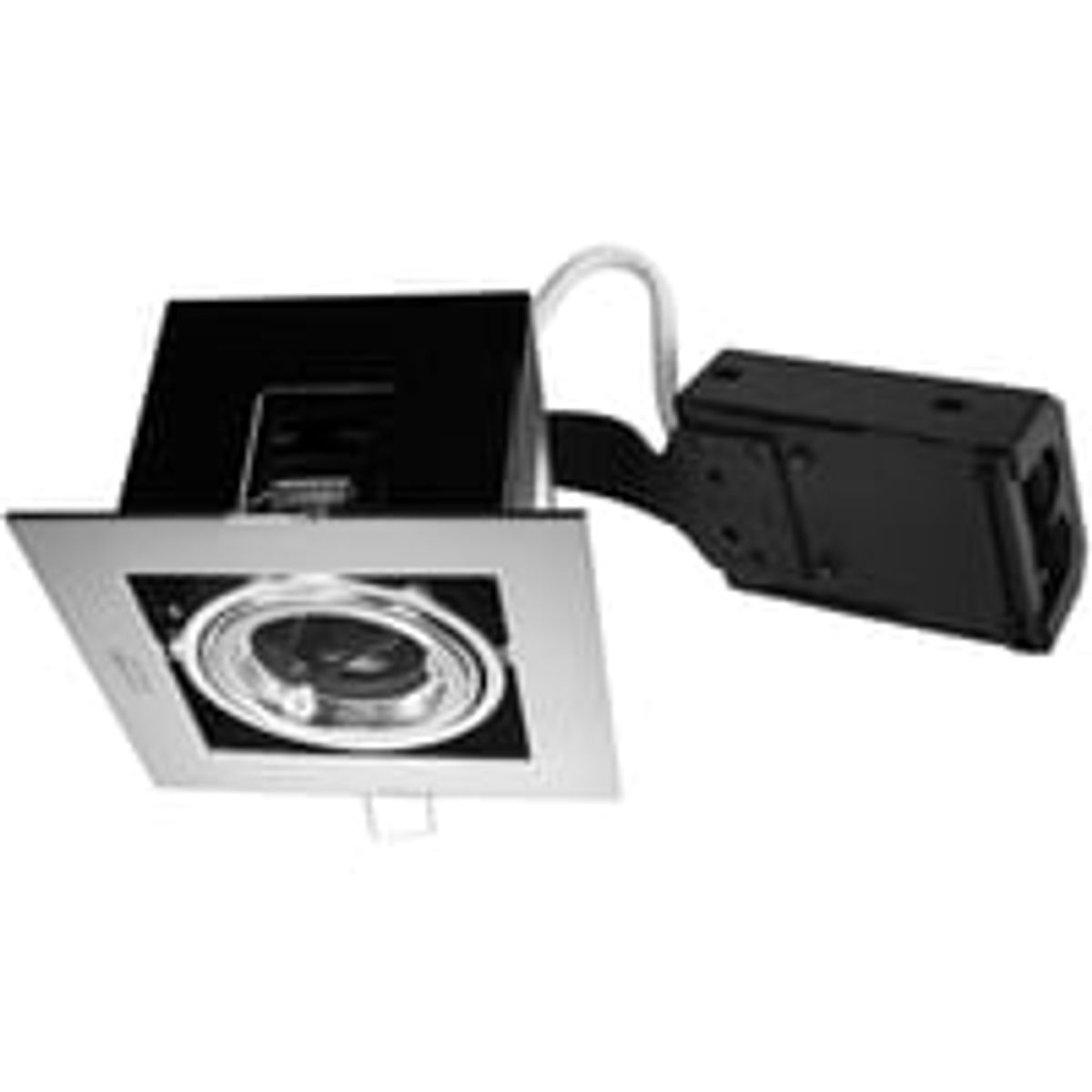 Nordtronic Perla indbygningsspot, GU10, 230V LED (firkantet), brstet aluminium