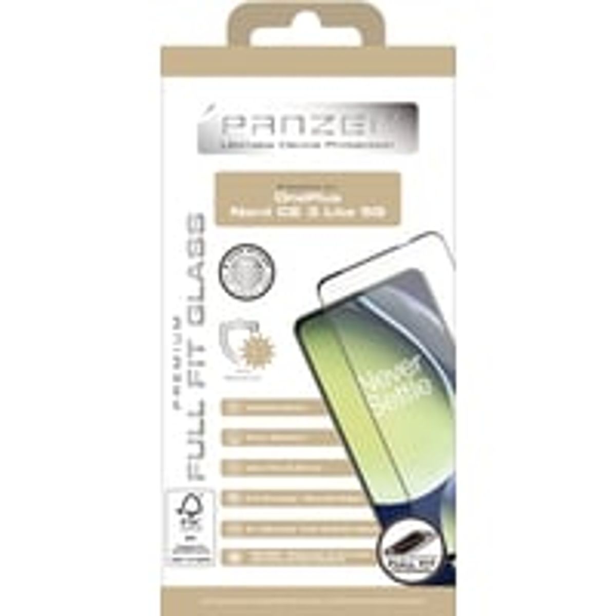 PANZER Premium Full-Fit Glass, skrmbeskyttelse til OnePlus Nord CE 3 Lite/Nord N30 SE, sort