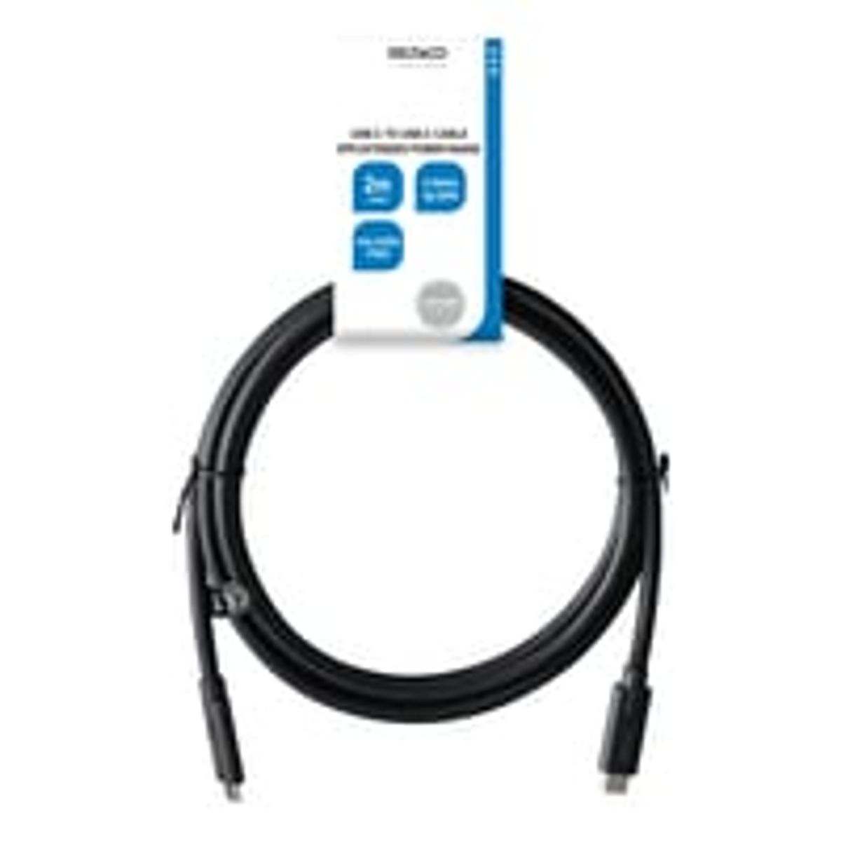 USB3.2 gen1 cable, USB-C - USB-C, 5A EPR, 2m, black