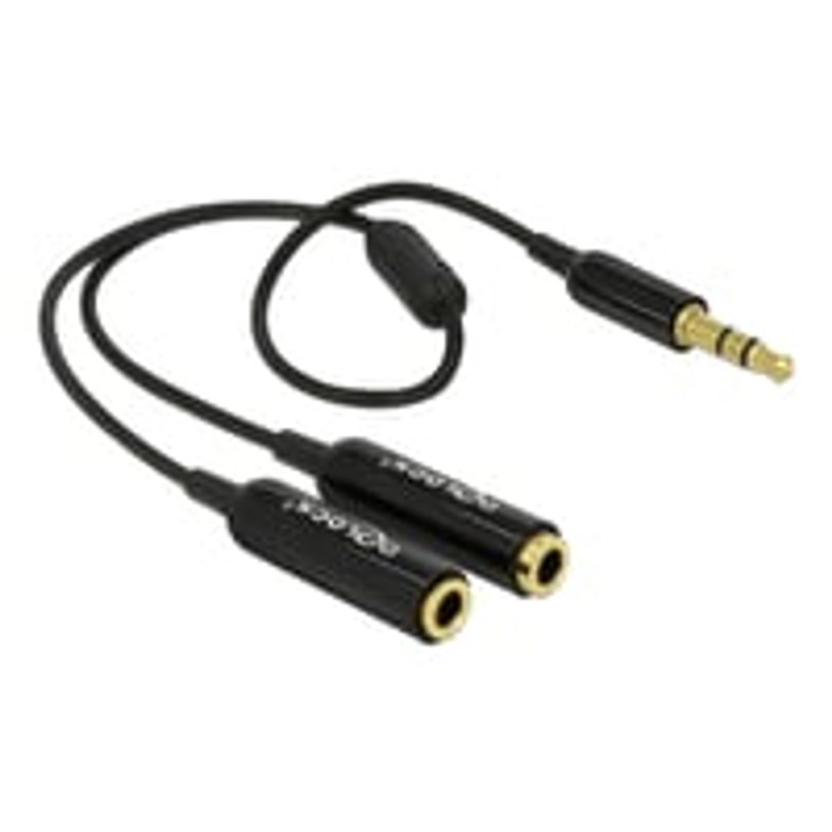 Delock Audio splitterkabel, stereo jack han 3.5 mm, 3-pin > 2 x stereo hun