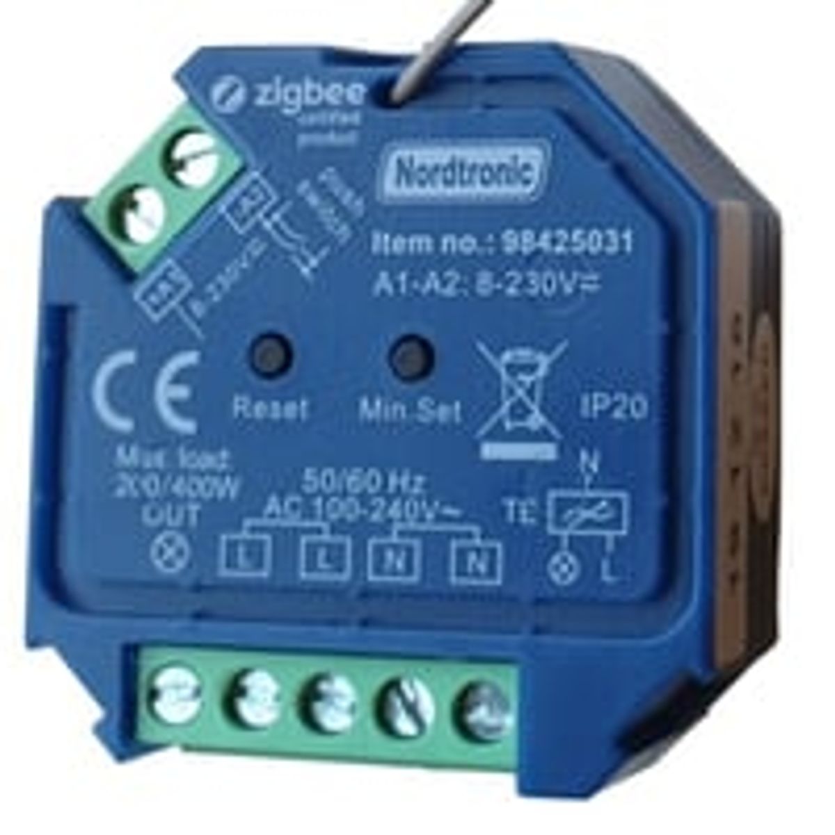 Nordtronic Zigbee lysdmper til indbygning, Box Dimmer