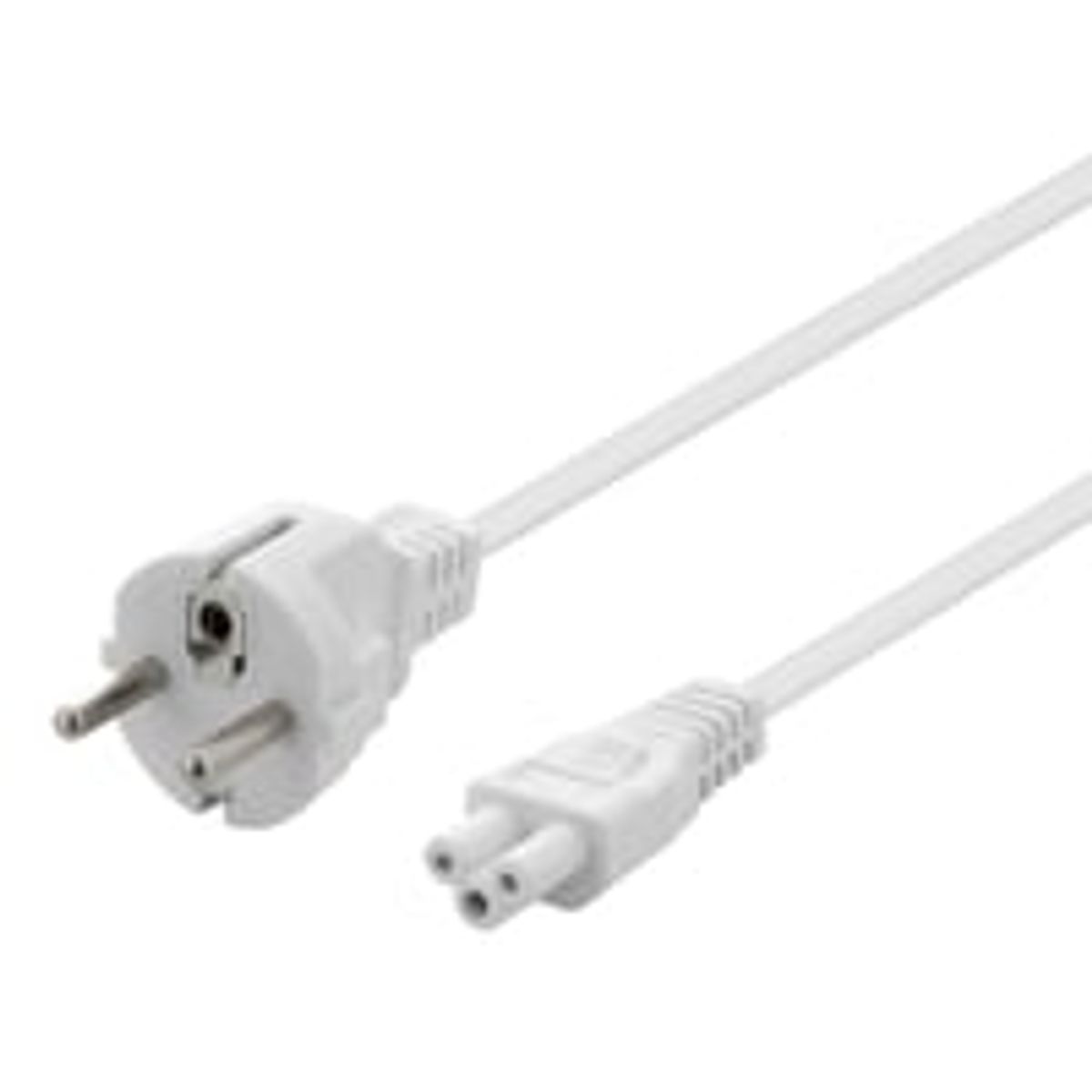 Deltaco jordet strmkabel, lige CEE 7/7 > IEC 60320 C5, 1 meter