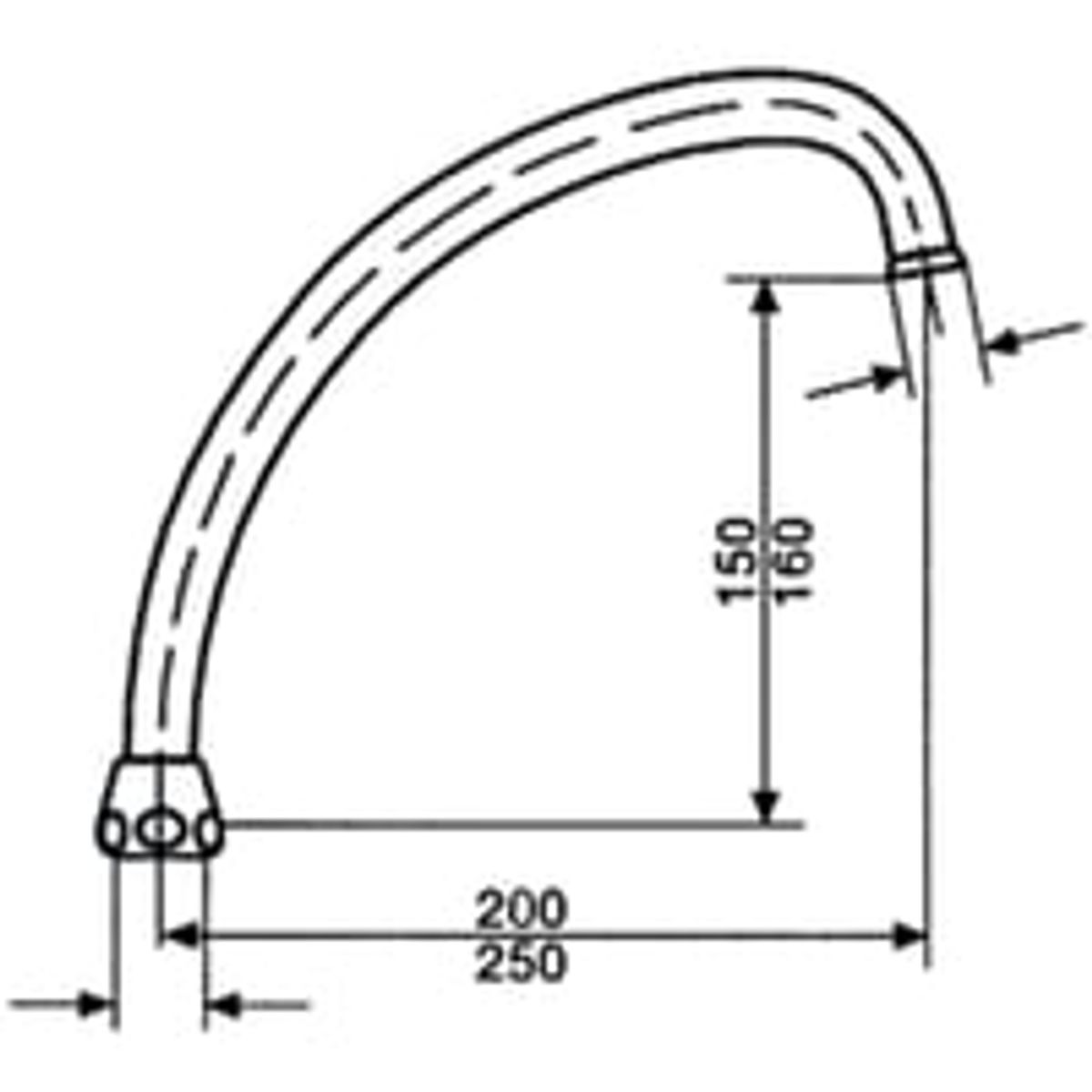 Neoperl Prio Flex Universal Svingtud, 250 mm, 3/4 Omlber