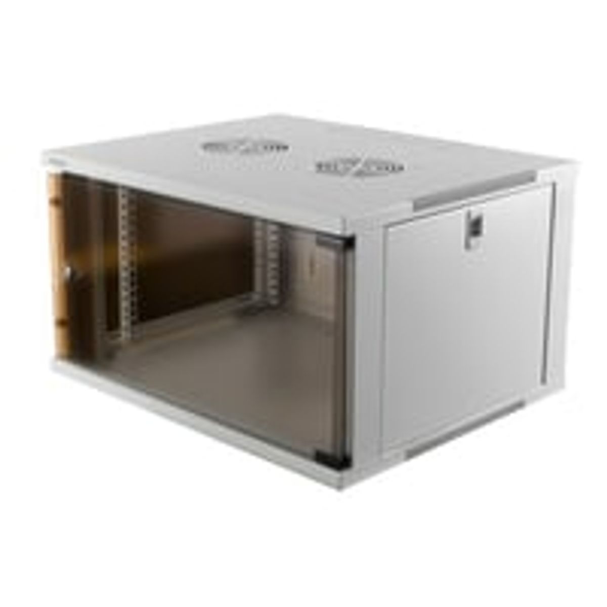 DELTACO 19" rackskab, 6U, 540x450mm, gulvrack/vgrack, glasdr