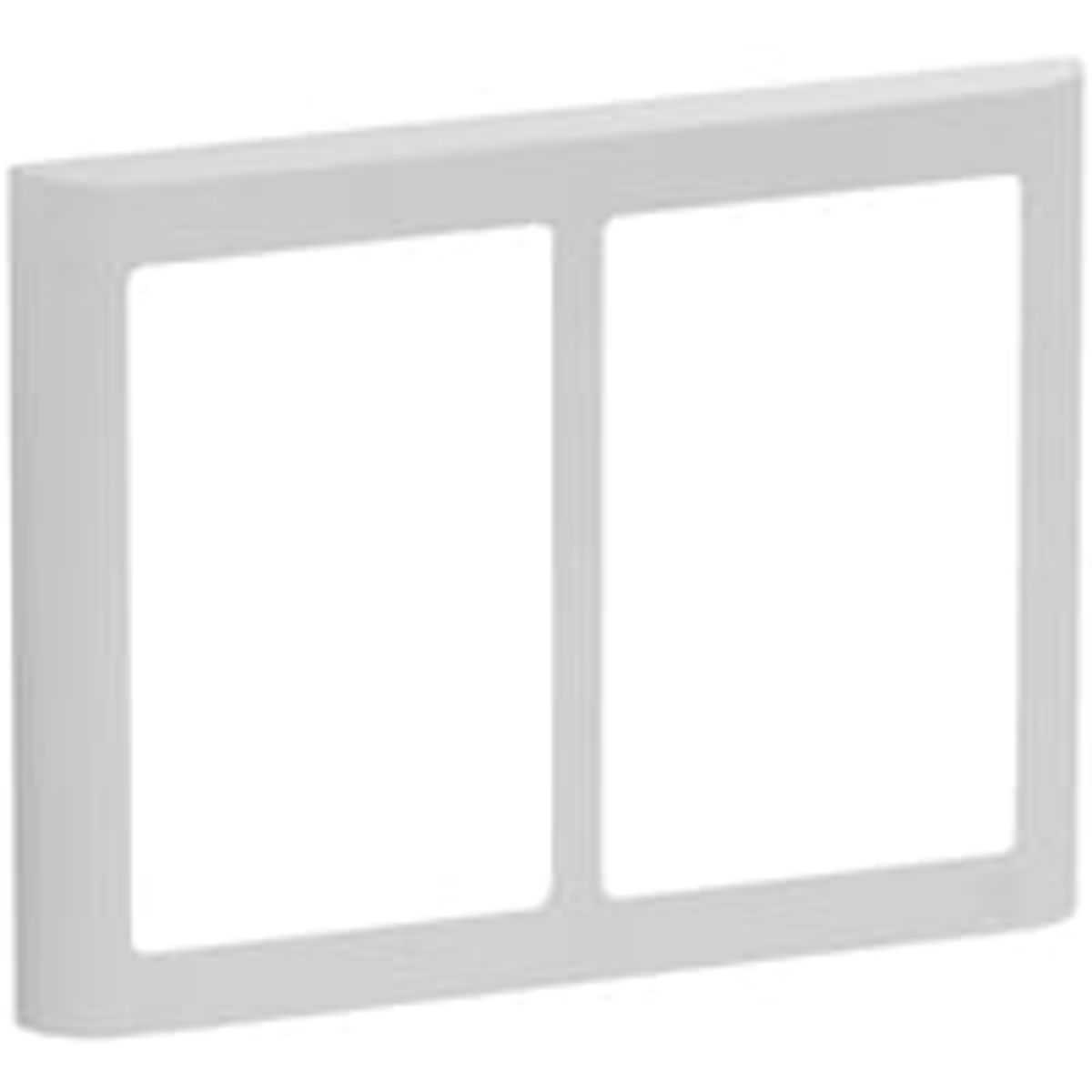 LK FUGA - Soft 63 vandret dobbelt design ramme, 2x1 modul, lysegr