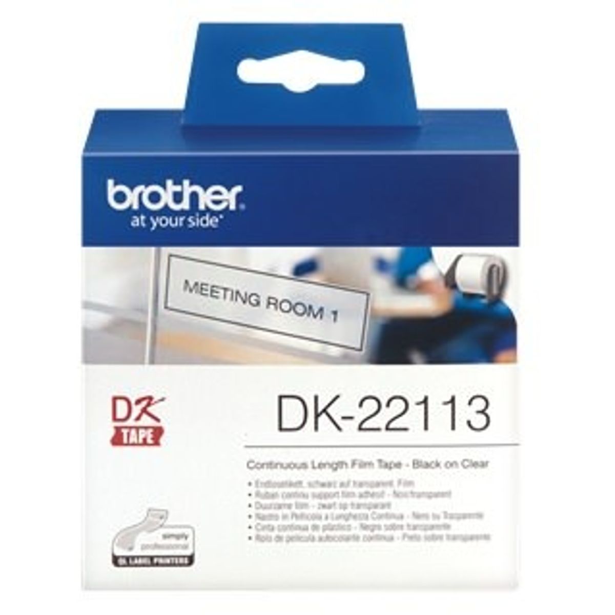 Brother DK-22113 DK-rulle / 62mm / Klar plastiktape