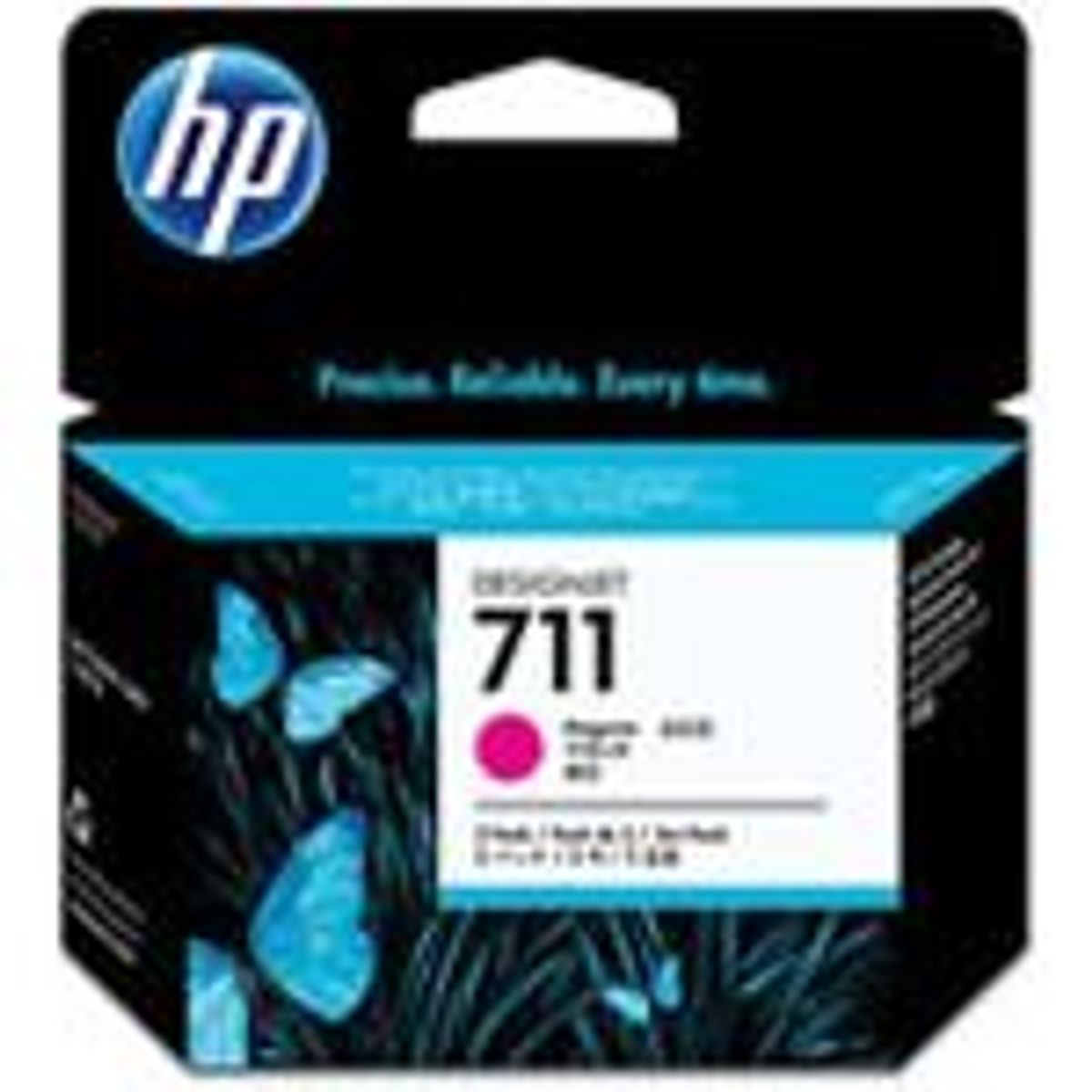 HP 3 x 711 Magenta Blækpatron Original