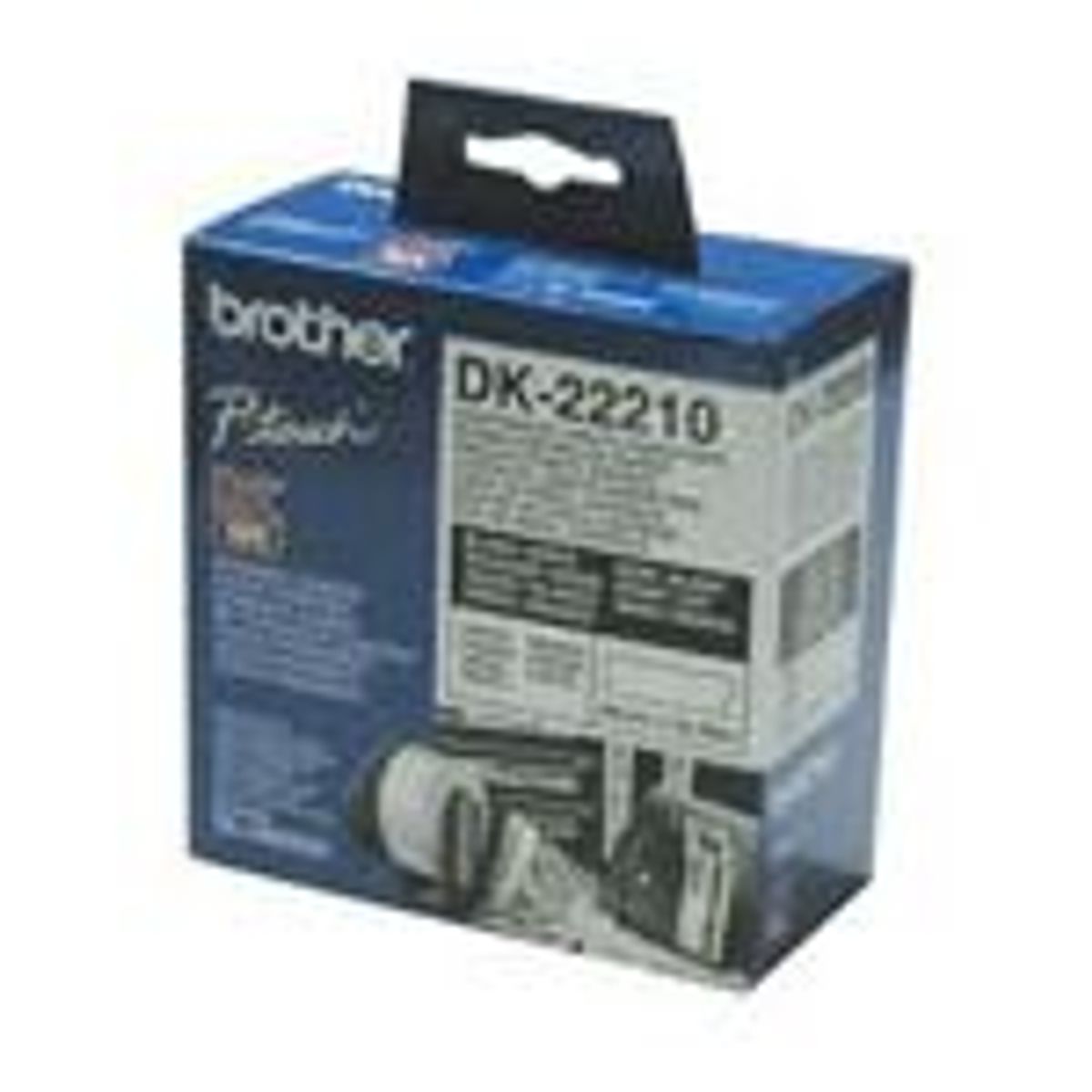 Brother DK22210 DK-rulle / 29mm. / Hvid papirtape