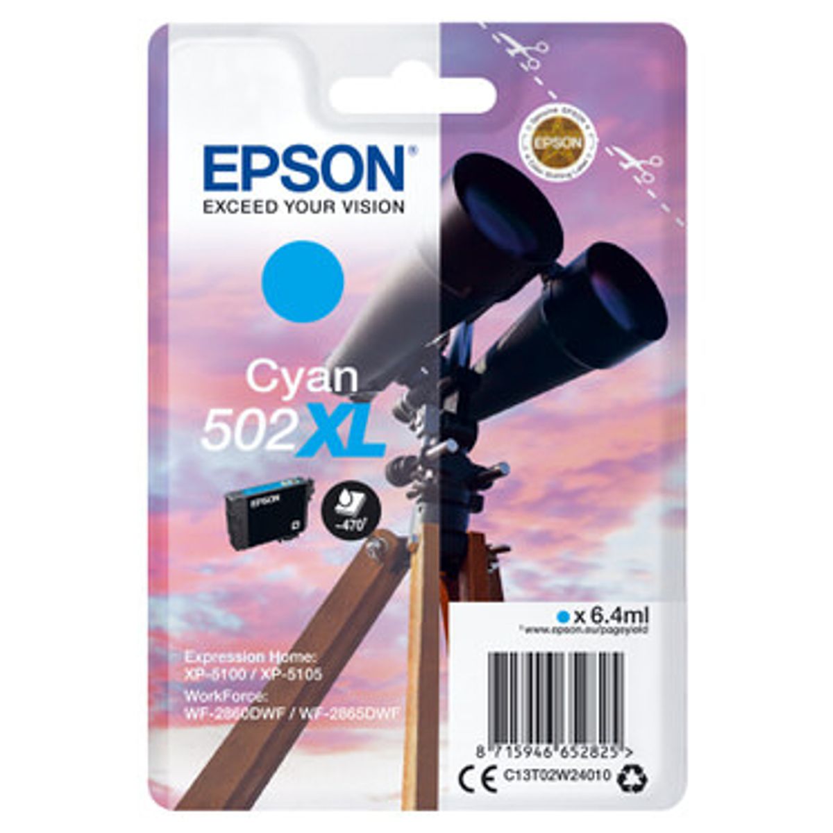 Epson 502XL Cyan Printerpatron Original