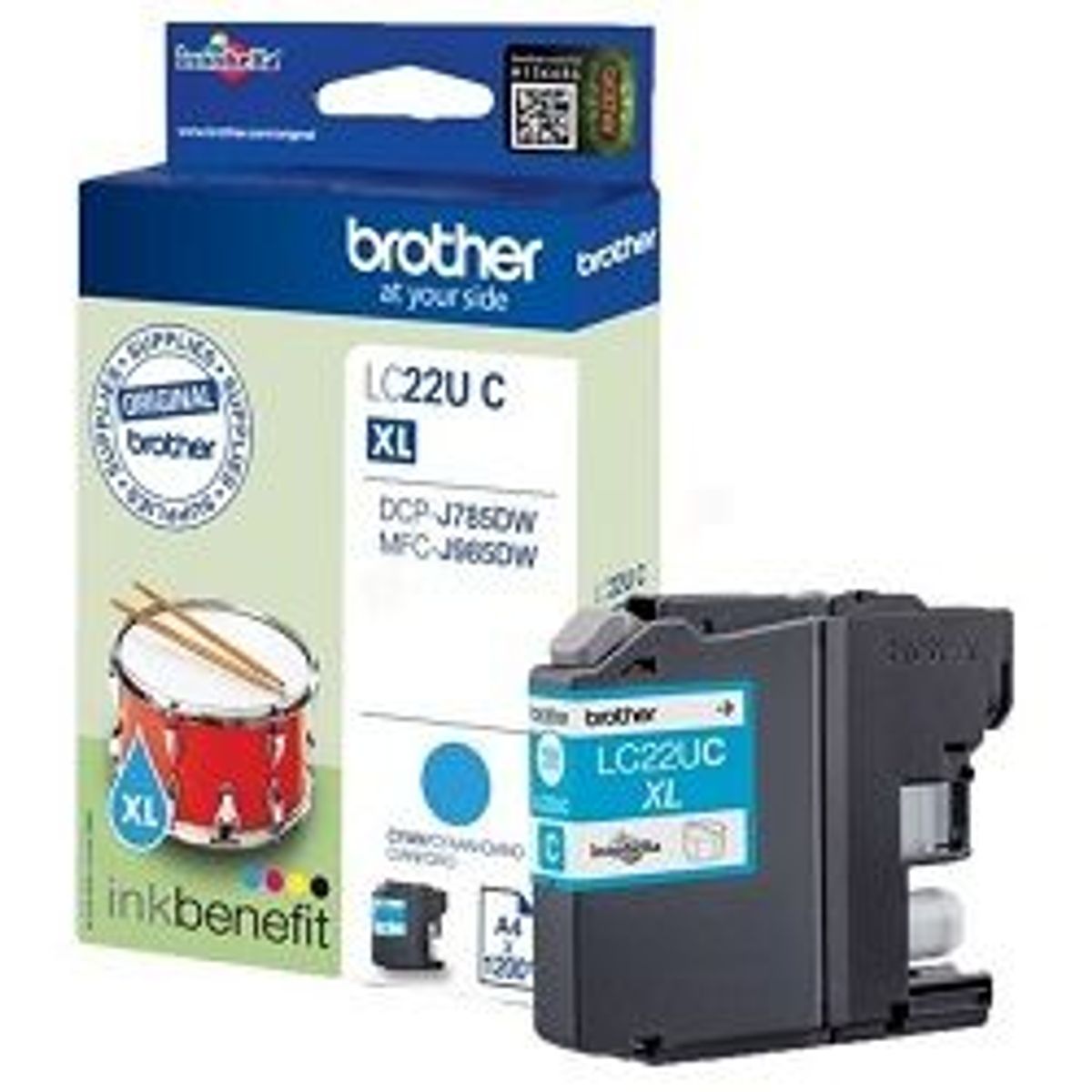 Brother LC22UC Cyan printerpatron Original