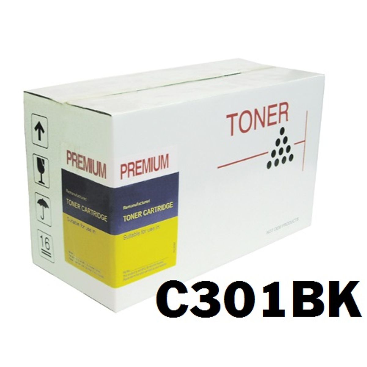 OKI C301/321 Sort Toner Kompatibel