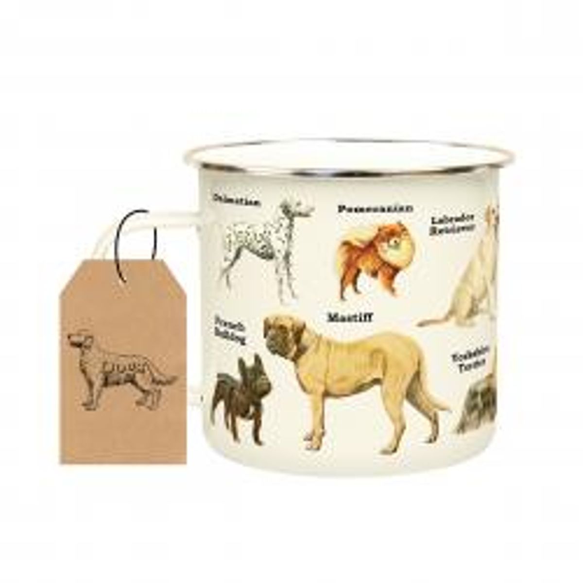 Gift Republic Enamel Mug Dogs - Krus