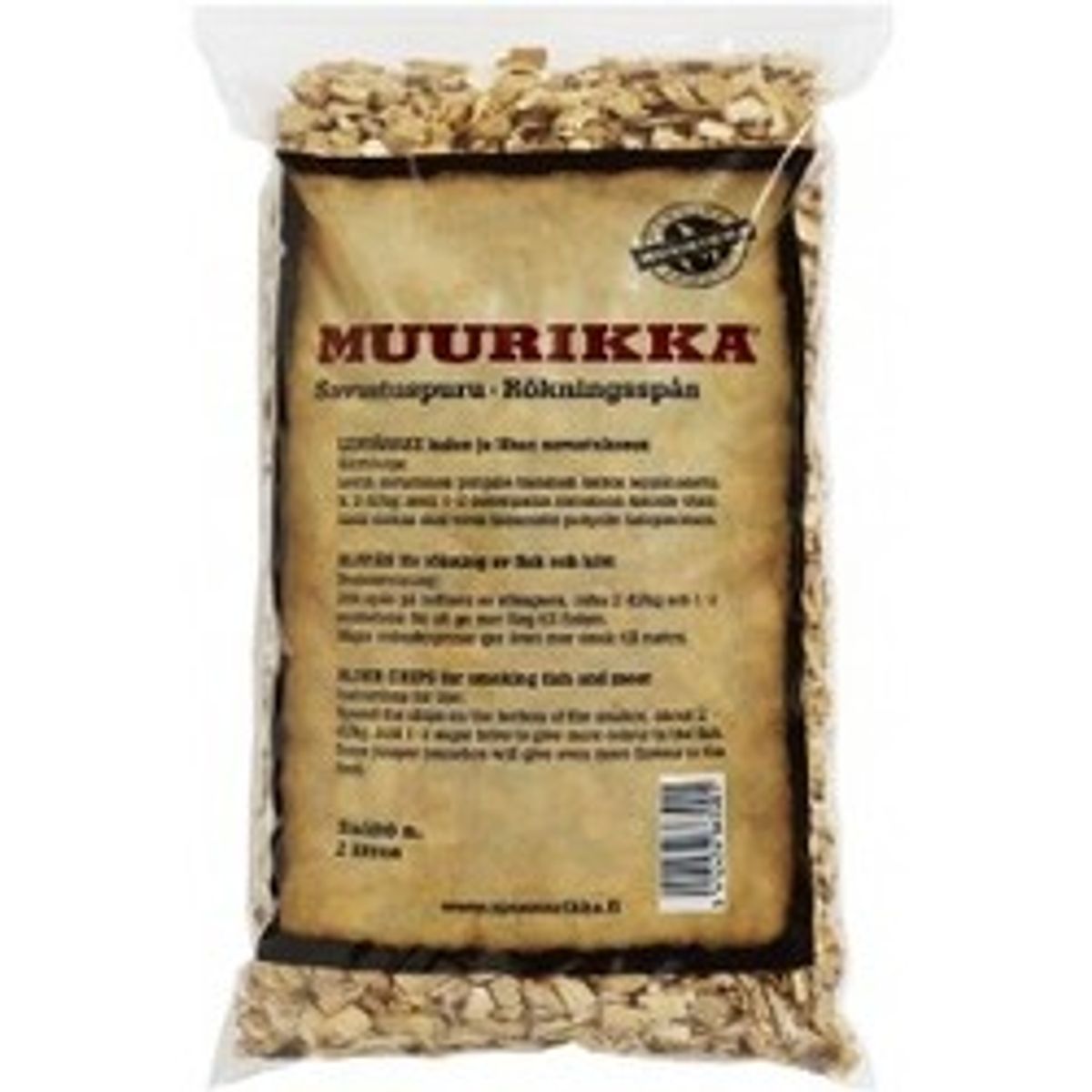 Muurikka Smoking Chips Of Alder, 2l./330gr. - Stk. - Str. 2 L / 330g - Køkkenredskaber