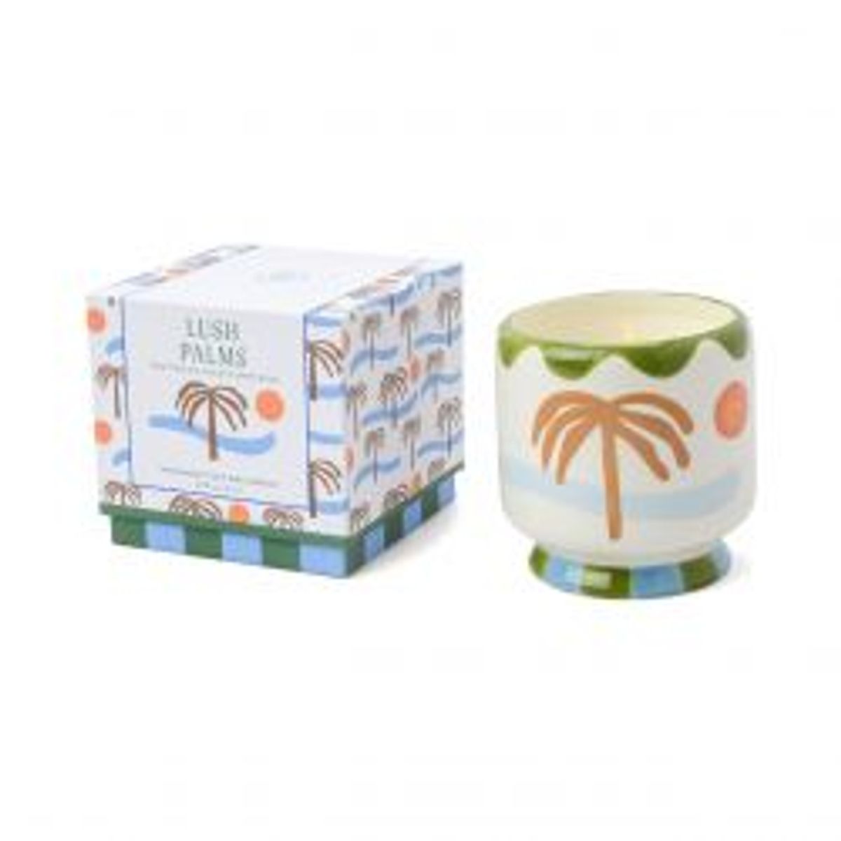 Paddywax Adopo Palm Tree Ceramic Candle - Lush Palms Boxed - Duftlys