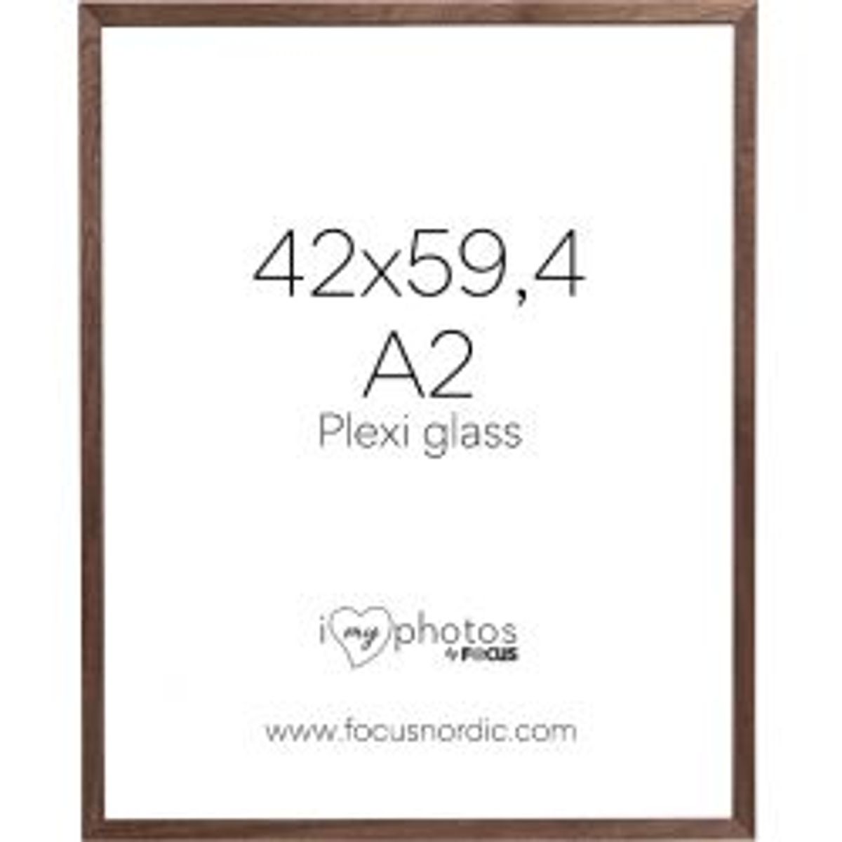 Focus Soul Walnut veneer 42X59,4 (A2) Plexi - Ramme