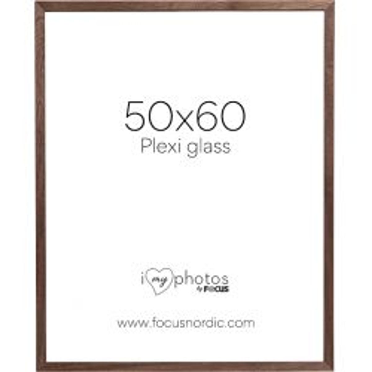 Focus Soul Walnut veneer 50X60 Plexi - Ramme