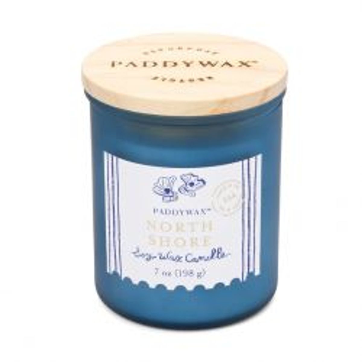 Paddywax Scented Candle Coastal Sea Blue Glass - North Shore - Duftlys