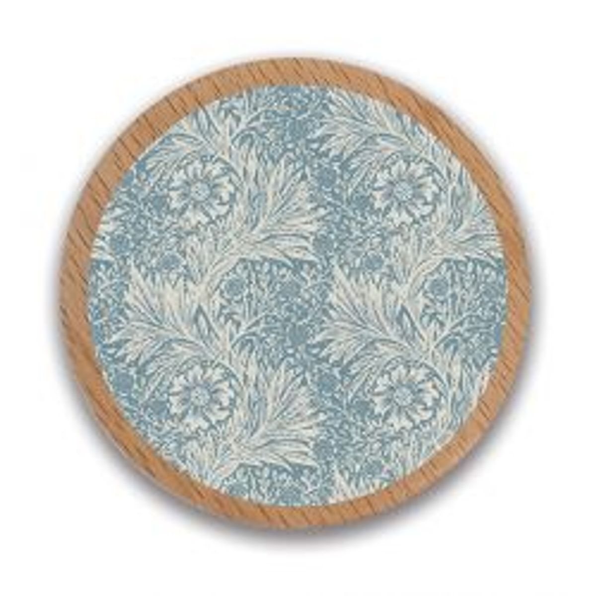 Customworks Pocket Mirror In Wood Morris Modern Marigold - Blue - Spejl